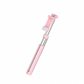 Монопод для селфи Hoco K10B, Bluetooth, розовый