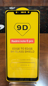 Защитное стекло Full Glue для Xiaomi Redmi Note 6 Pro, черный