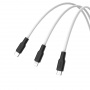 Кабель 3 в 1 Hoco X21 Silicone, lightning, micro USB, USB Type-C, черно-белый 1.2 м