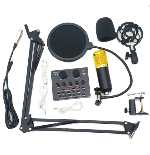 Конденсаторный студийный микрофон для записи Professional Condenser BM-800