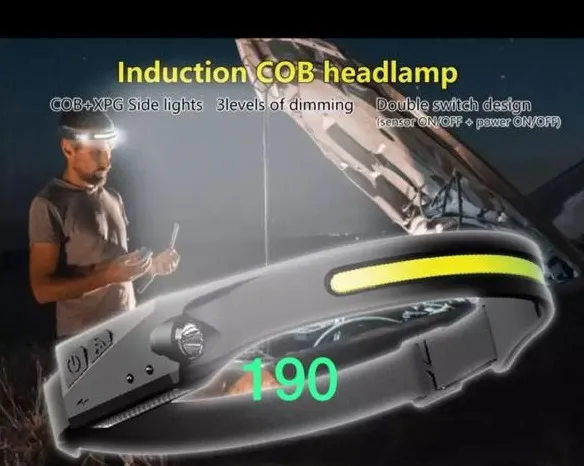 Фонарь налобный светодиодный  Induction Cob Headlamp