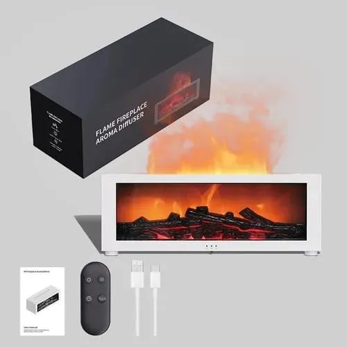 Увлажнитель воздуха с эффектом пламени Flame fireplace aroma diffuser 